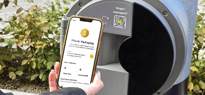 Sorteringsguide direkt vid inkastet